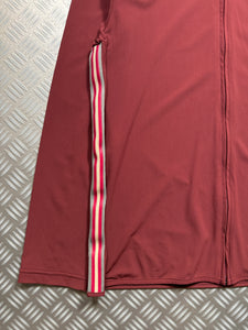 SS00' Prada Sport Burgundy Side Stripe Soft Comp Hooded Jacket - Medium