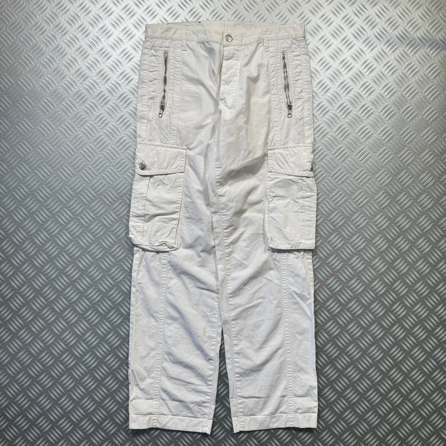 Iceberg White Multi Pocket Cargo Pant