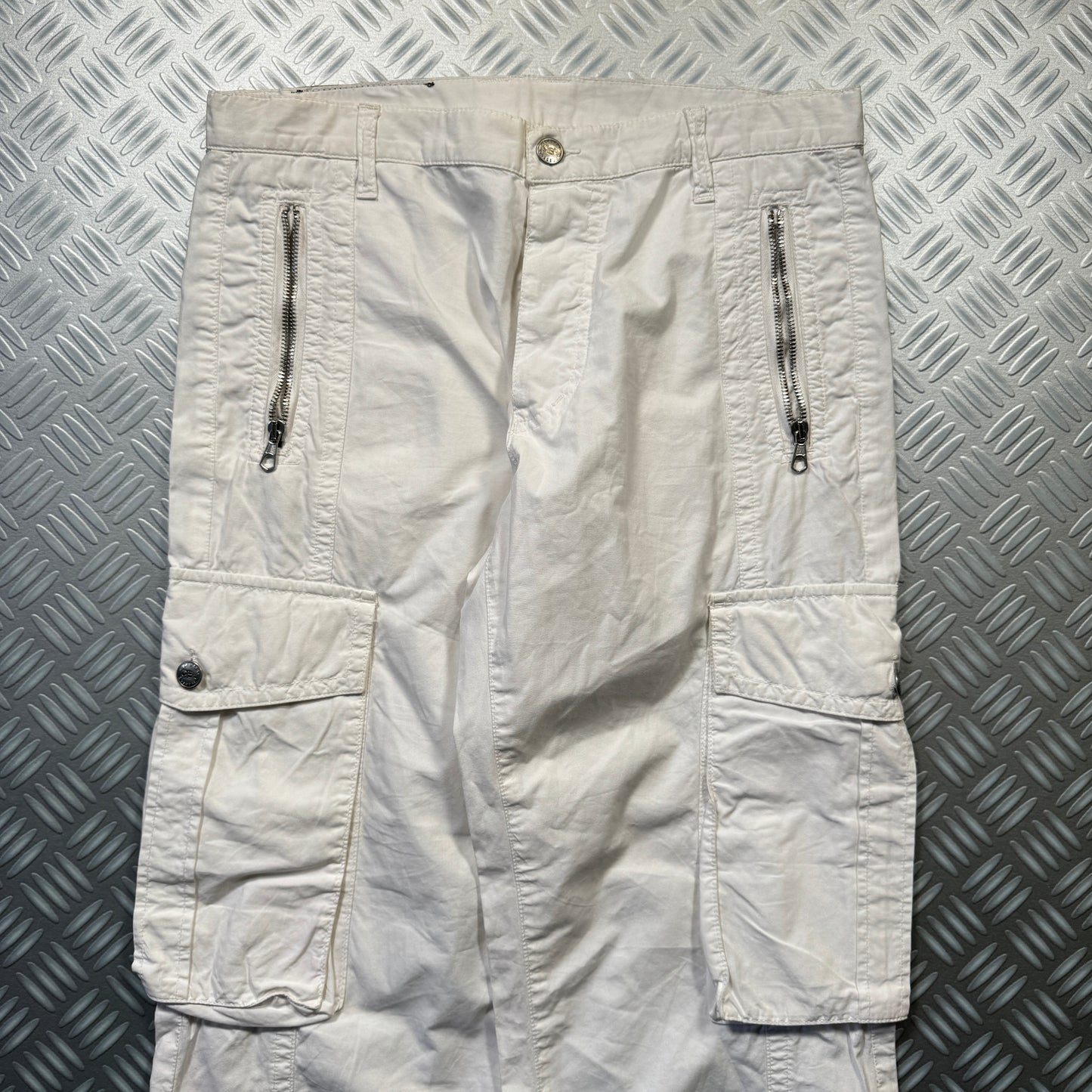 Iceberg White Multi Pocket Cargo Pant
