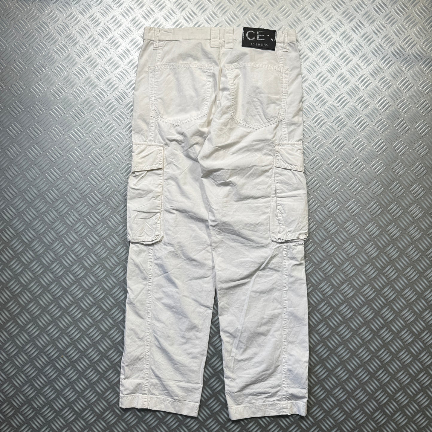 Iceberg White Multi Pocket Cargo Pant