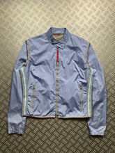 Load image into Gallery viewer, SS00&#39; Prada Sport Baby Blue Semi-Transparent Back Transformable Jacket - Womens 42 &amp; 44