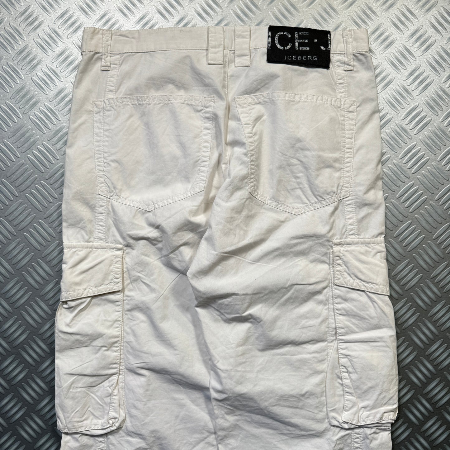 Iceberg White Multi Pocket Cargo Pant