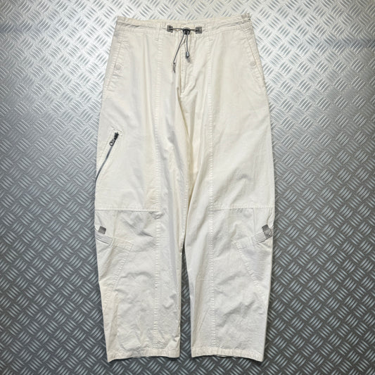 Marithé + François Girbaud White Multi Pocket Cargo Pant - 30" Waist
