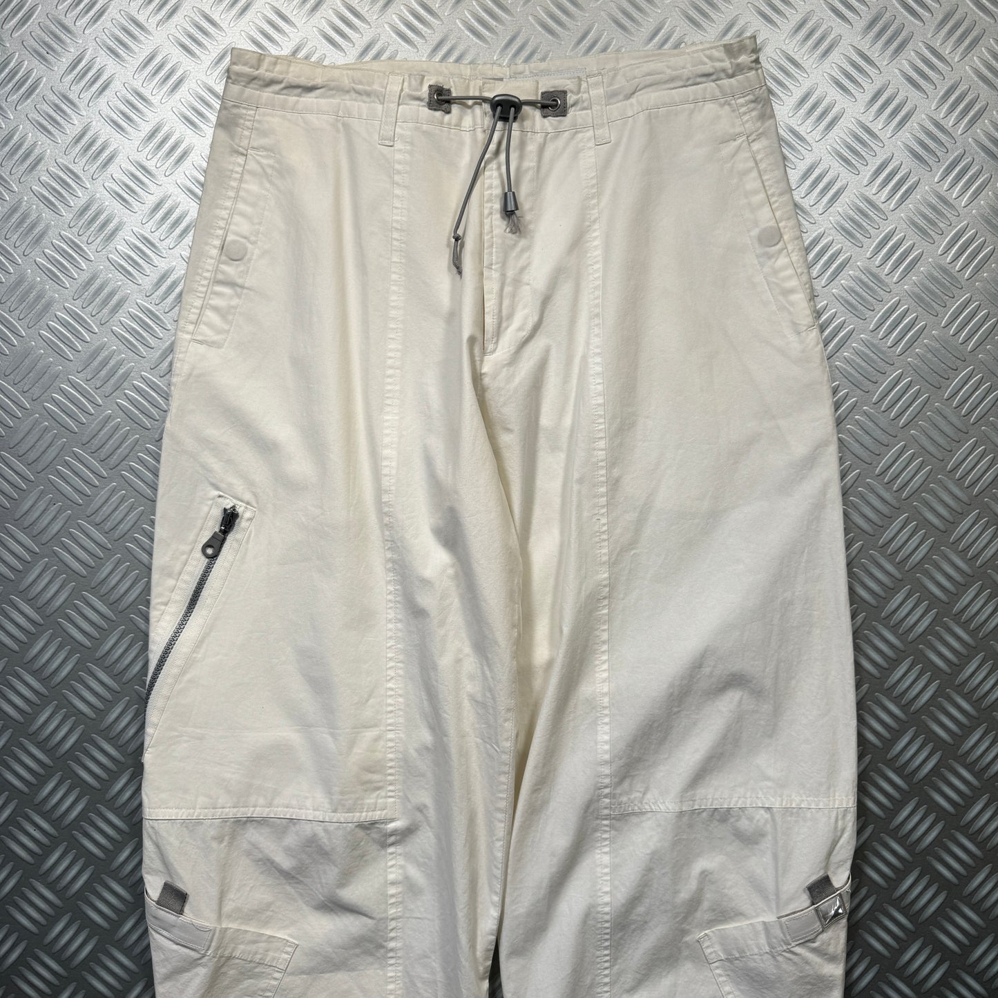 Marithé + François Girbaud White Multi Pocket Cargo Pant - 30" Waist