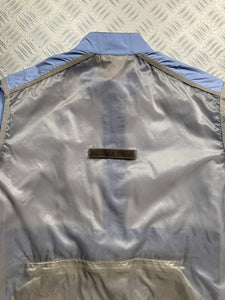 SS00' Prada Sport Baby Blue Semi-Transparent Back Transformable Jacket - Womens 42 & 44