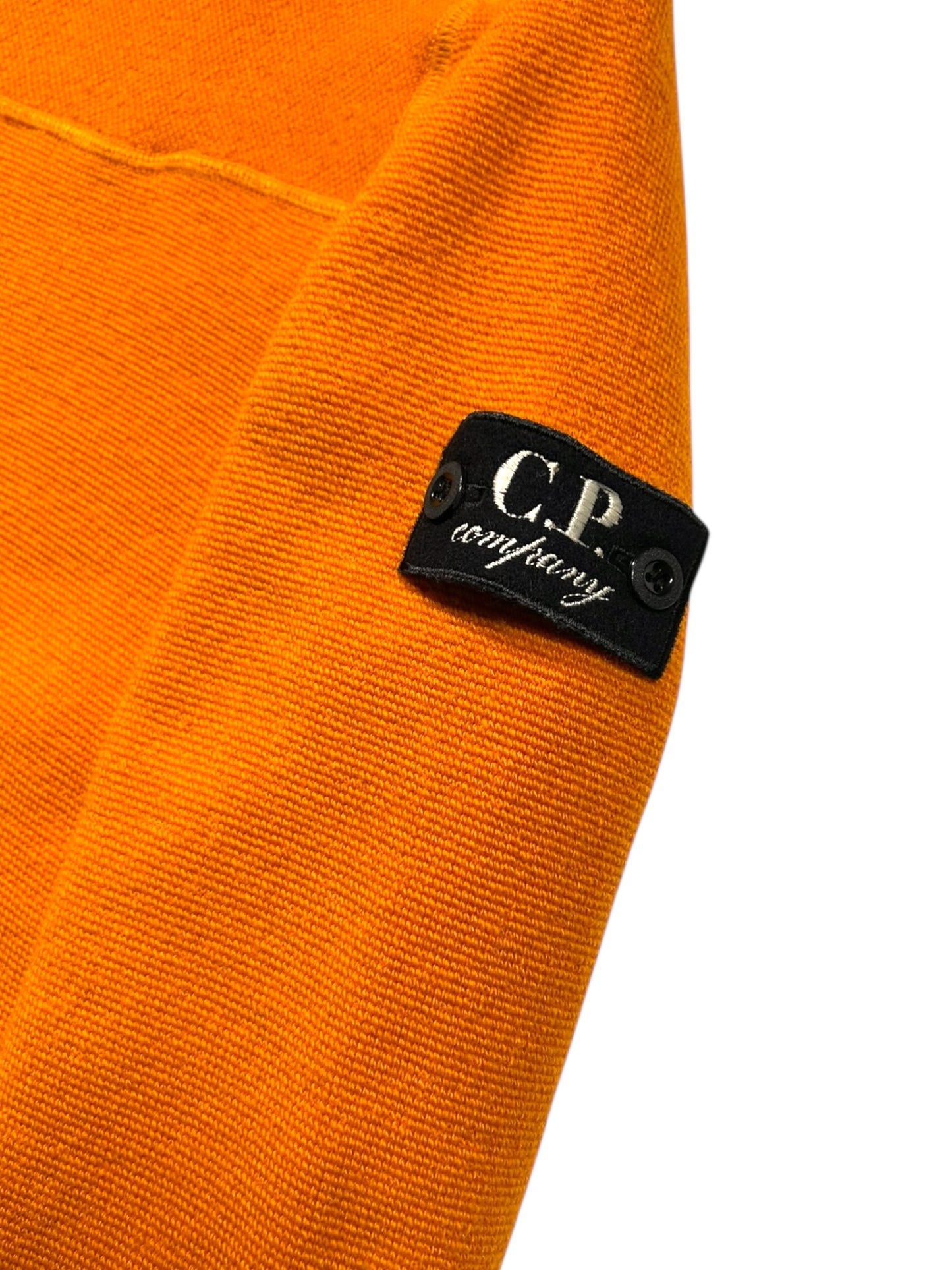 1990's CP Company Bright Orange Wool Fleece 1/4 Zip