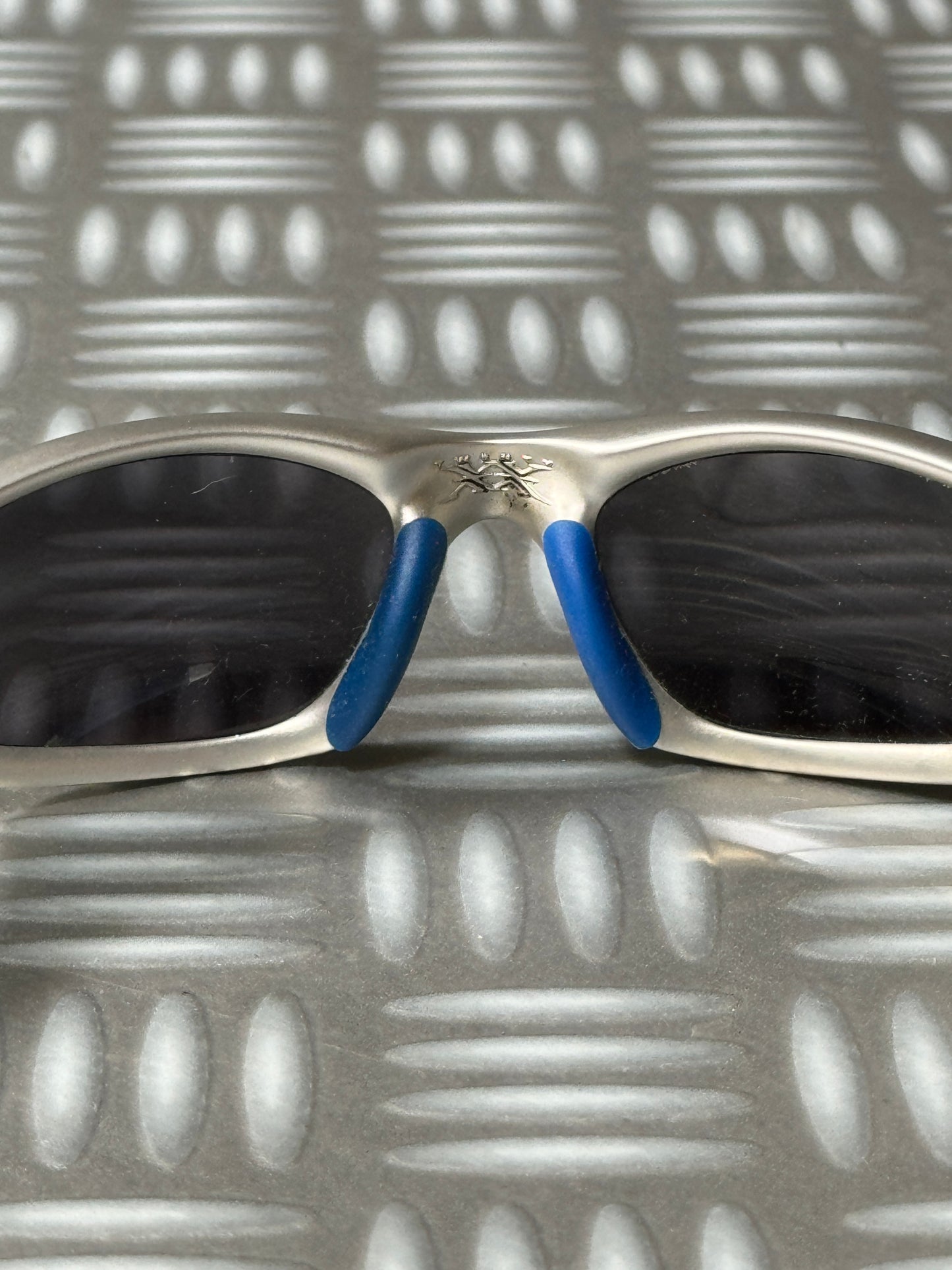 Early 2000's Oakley Twenty XX Silver Ice Iridium Sunglasses