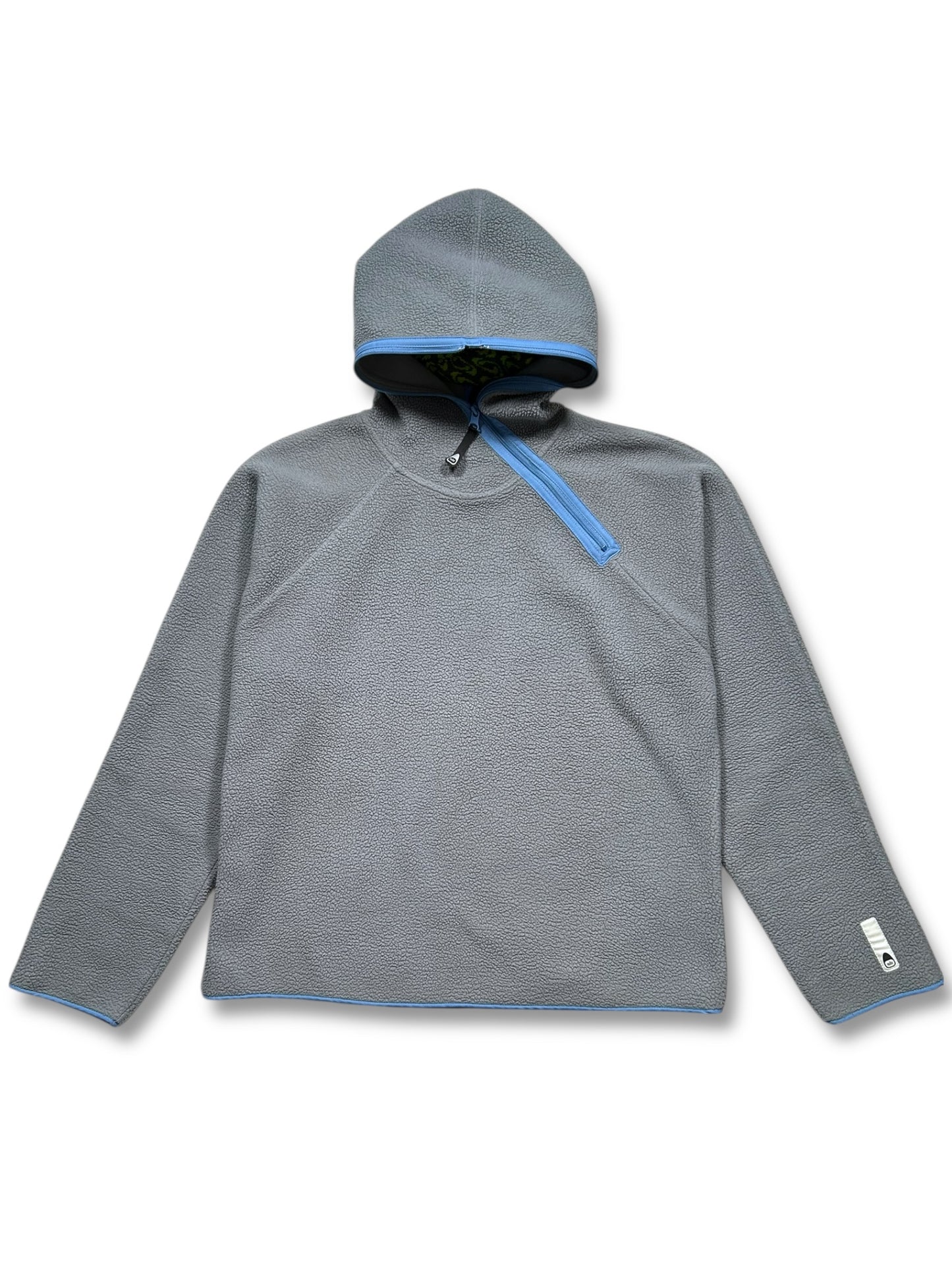 Nike Light Grey Asymmetric Face Zip Fleece Pullover