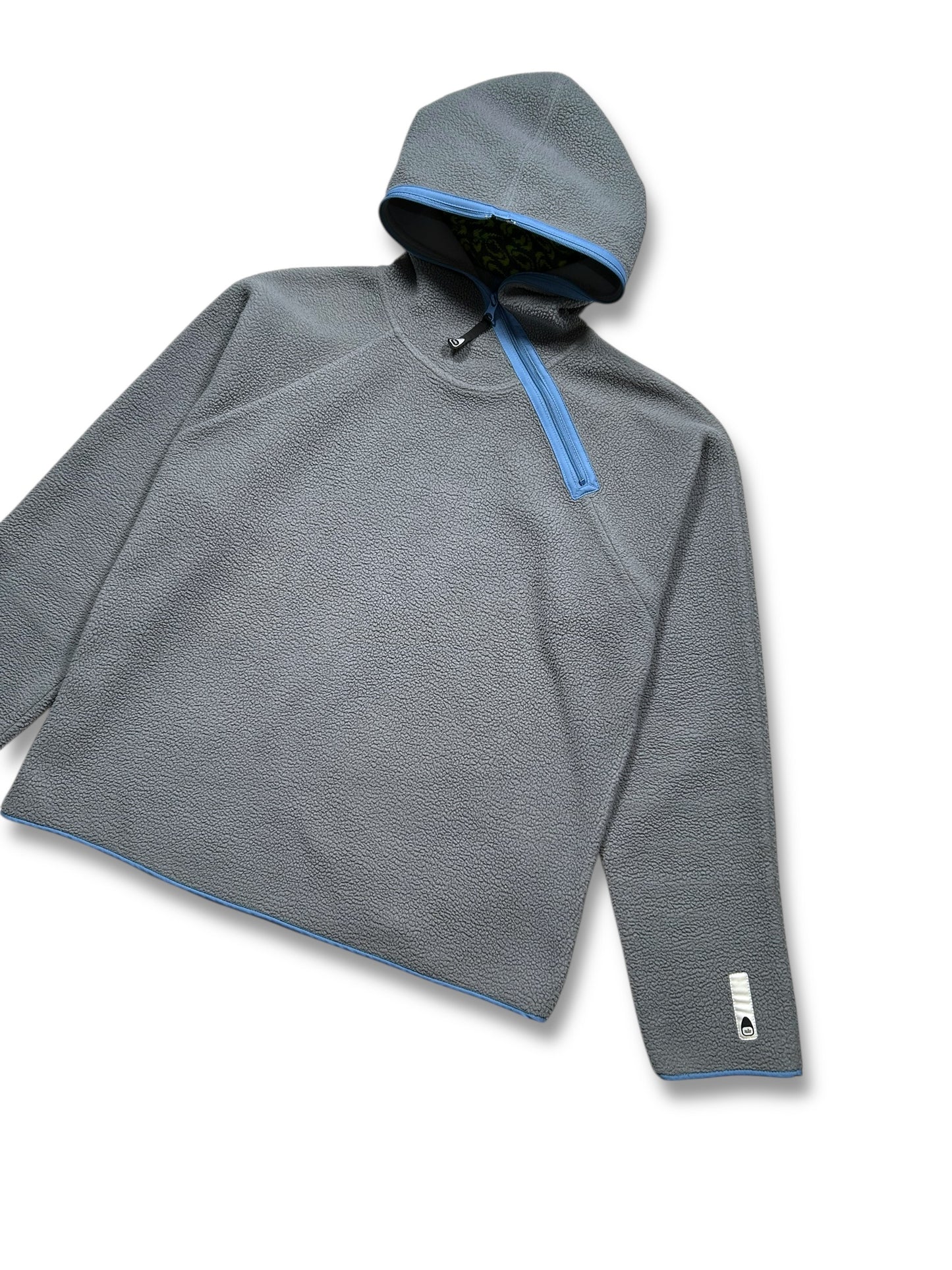 Nike Light Grey Asymmetric Face Zip Fleece Pullover