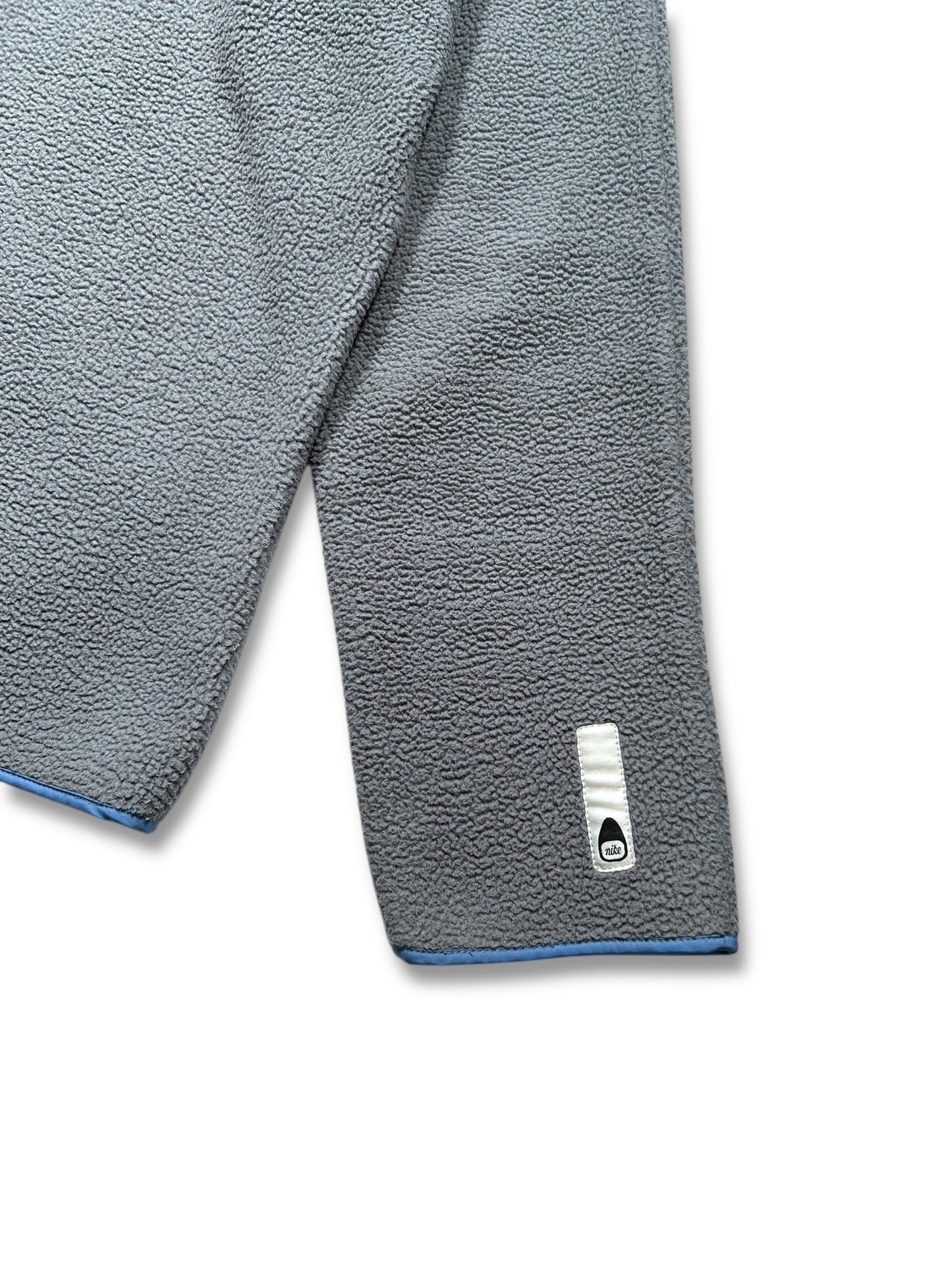 Nike Light Grey Asymmetric Face Zip Fleece Pullover