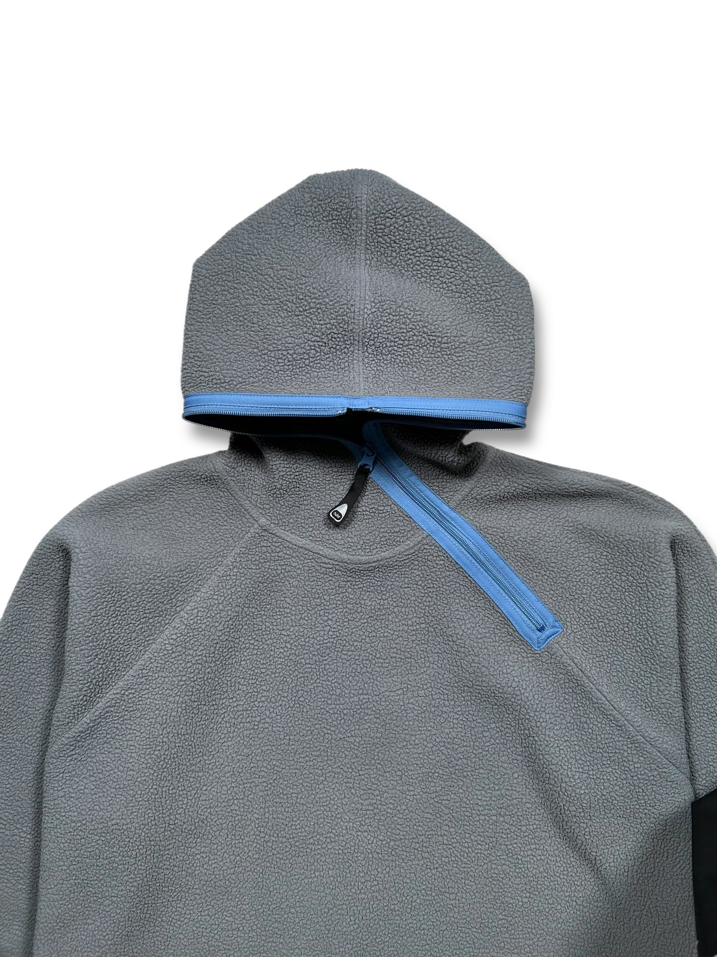 Nike Light Grey Asymmetric Face Zip Fleece Pullover