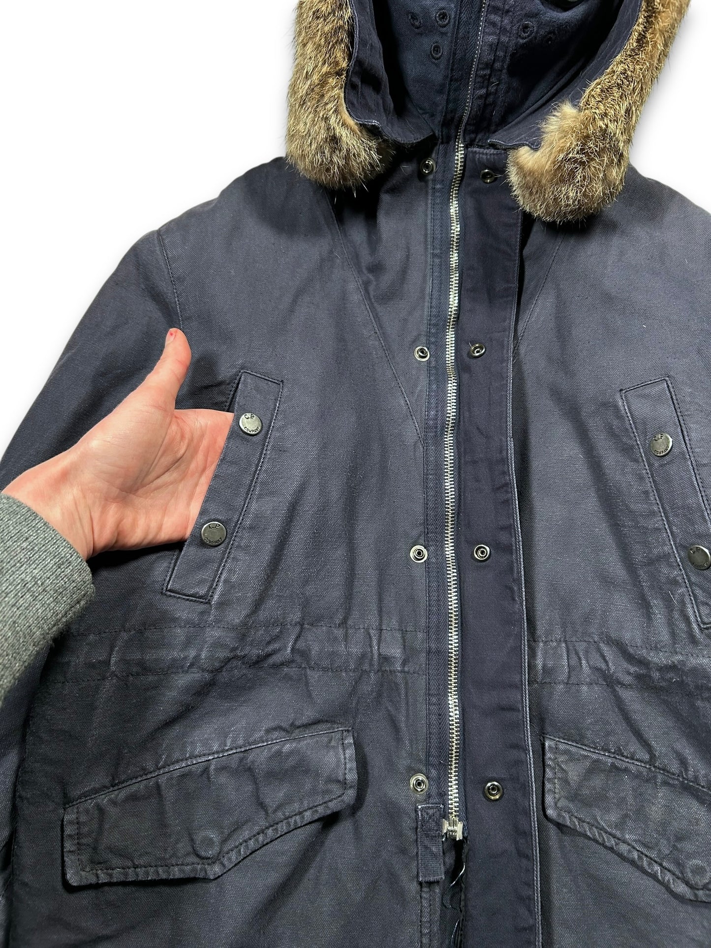 CP Company Kids Explorer Parker With Fur Trim Hood