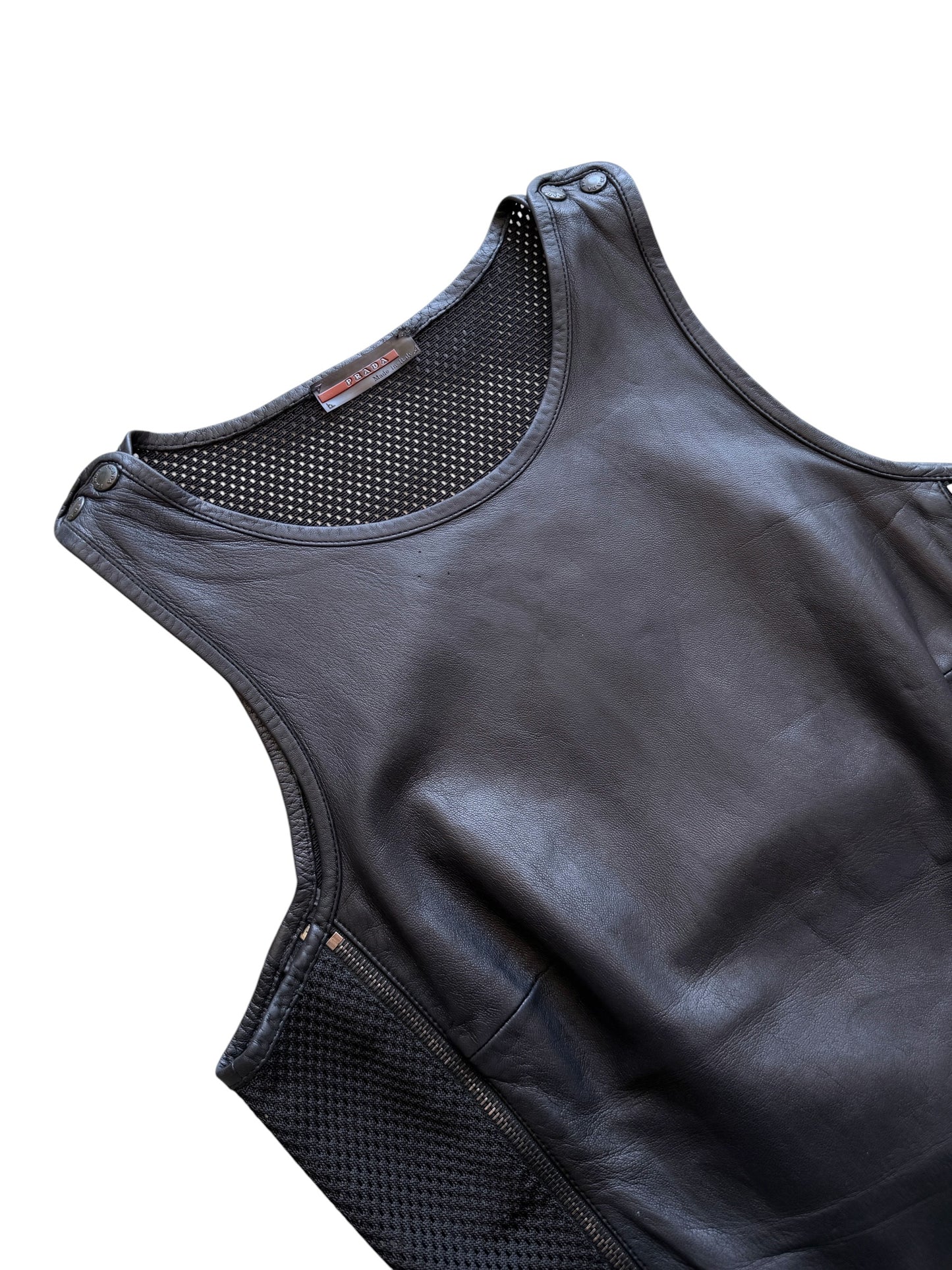 1999 Prada Sport Runway Leather Vest