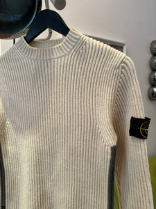 Early 2000's Stone Island Ivory Knitted Jumper - Extra Small