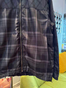 Early 2000's Stussy Mixed Plaid Hooded Nylon Jacket - Medium / Large