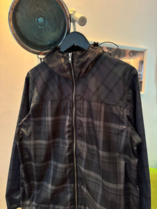 Early 2000's Stussy Mixed Plaid Hooded Nylon Jacket - Medium / Large