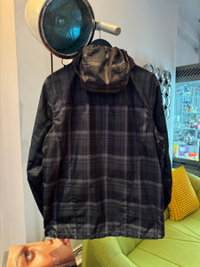 Early 2000's Stussy Mixed Plaid Hooded Nylon Jacket - Medium / Large