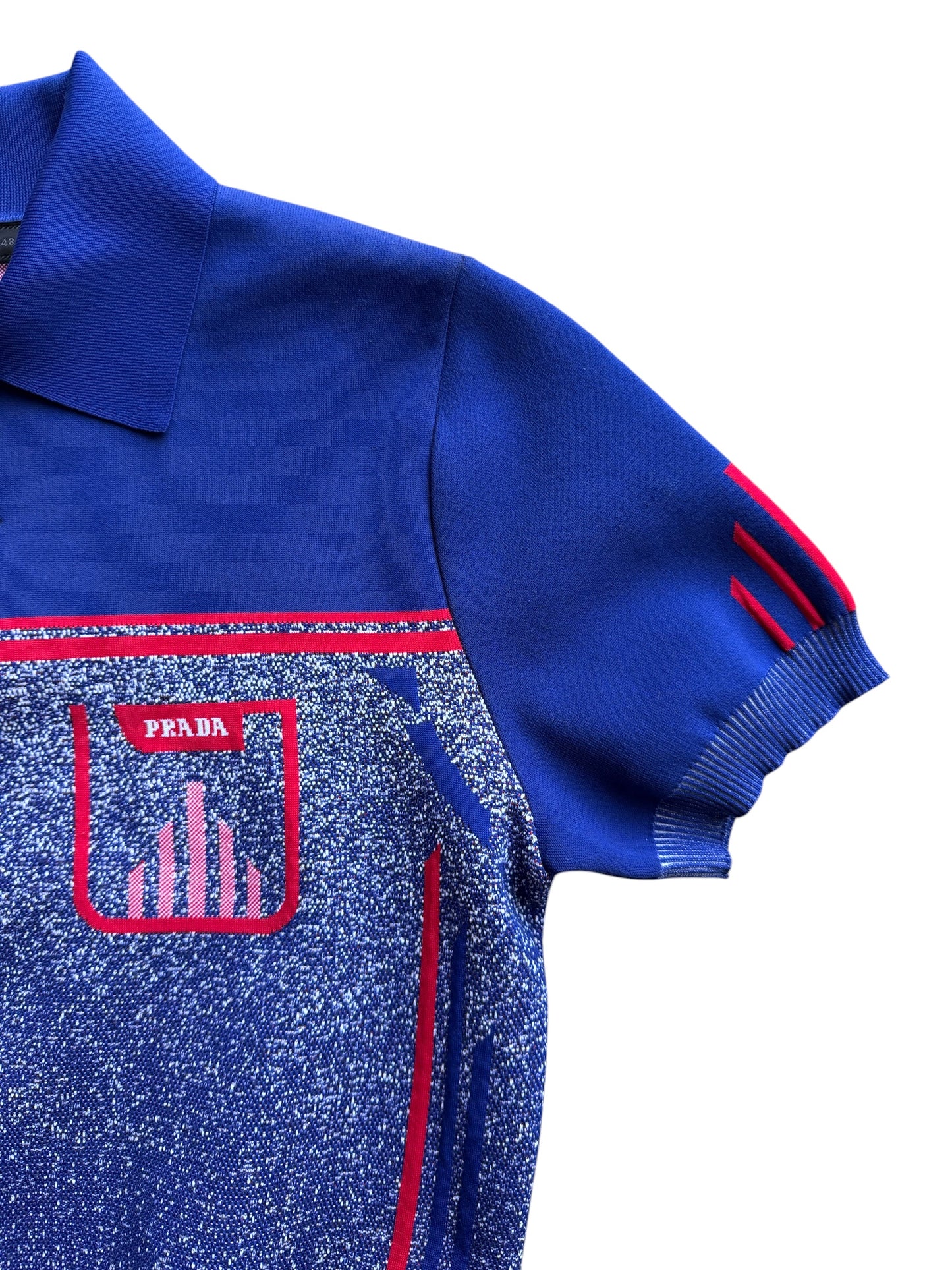 Prada Mainline Sport-Knit Polo Top