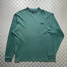 Load image into Gallery viewer, 1980&#39;s Stüssy Tribal Green Graphic Longsleeve - Extra Large