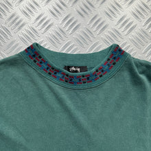 Charger l&#39;image dans la galerie, 1980&#39;s Stüssy Tribal Green Graphic Longsleeve - Extra Large