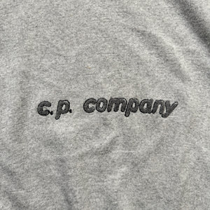 Early 90's CP Company Light Grey Spellout Sweater - Large