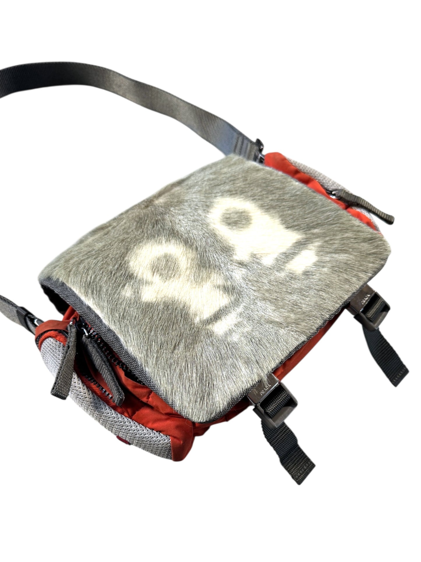 Early 2000’s Prada Sport Dyed Goat Fur Side Bag