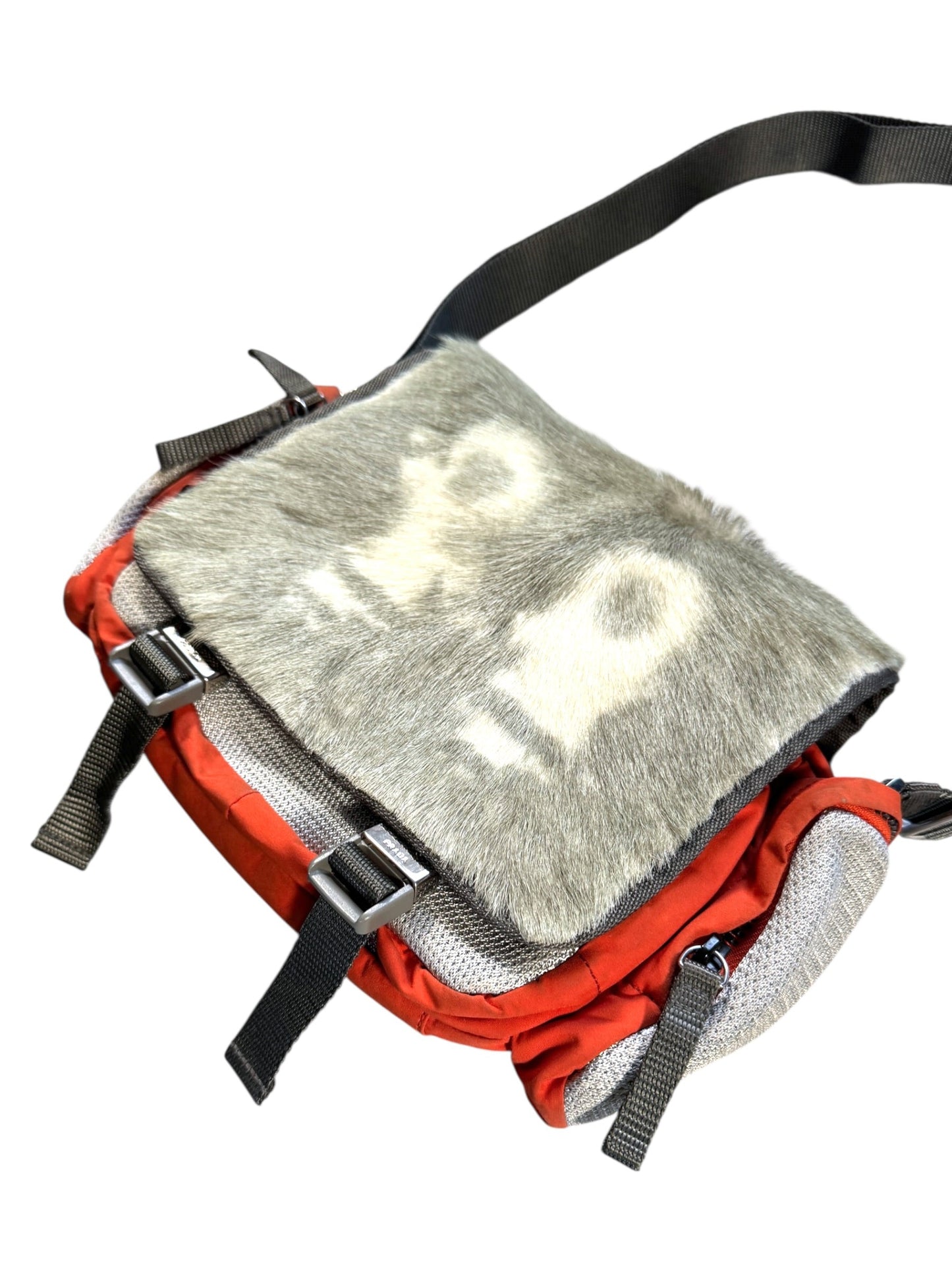 Early 2000’s Prada Sport Dyed Goat Fur Side Bag