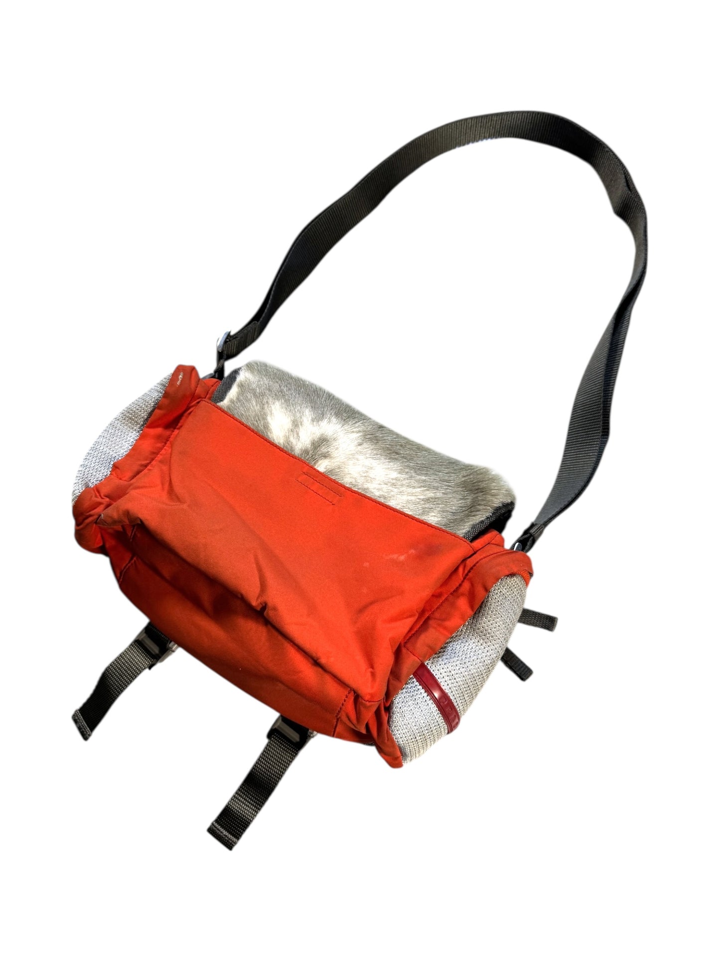 Early 2000’s Prada Sport Dyed Goat Fur Side Bag