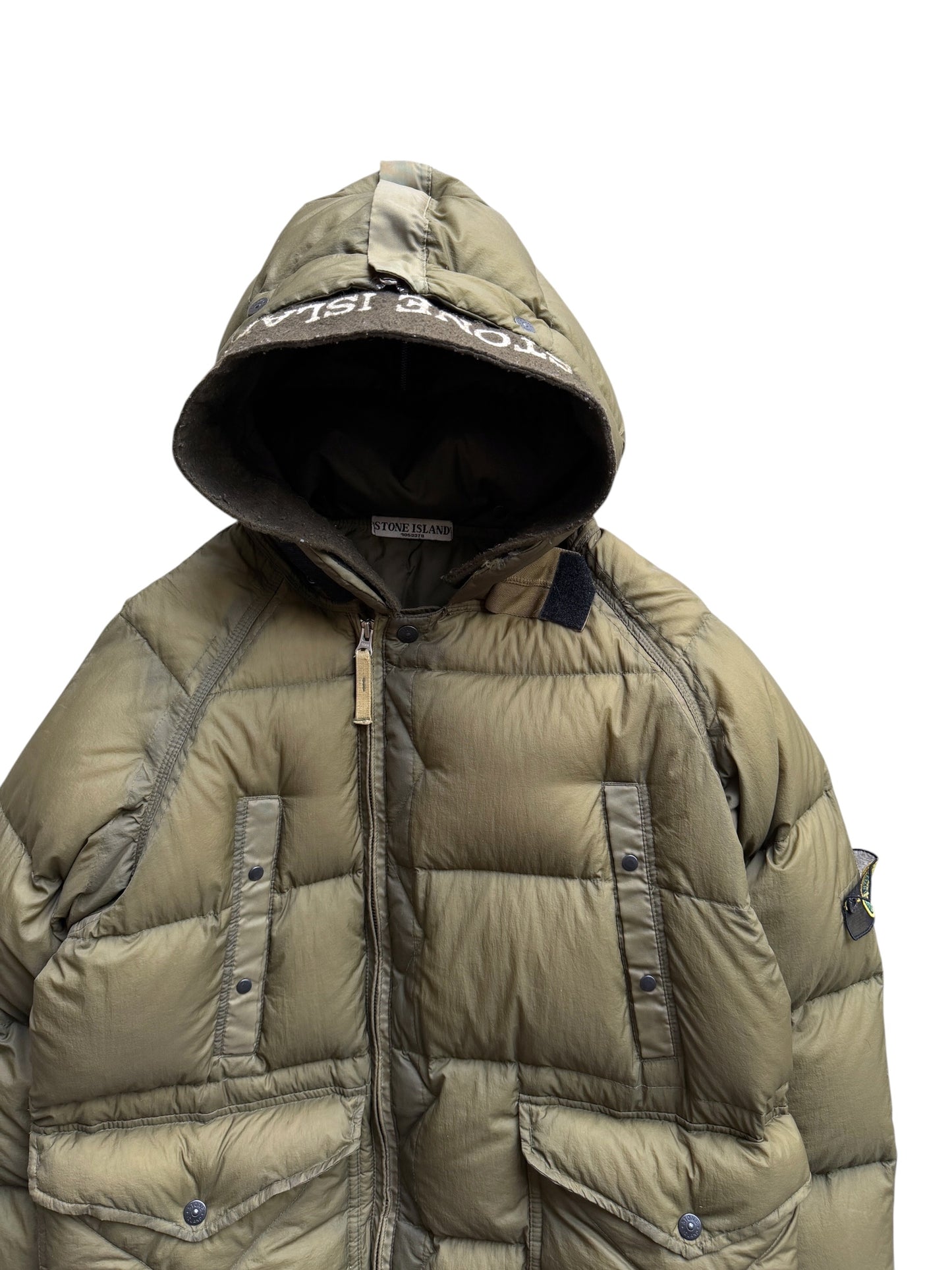 AW08' Stone Island Khaki Opaque Puffer Jacket