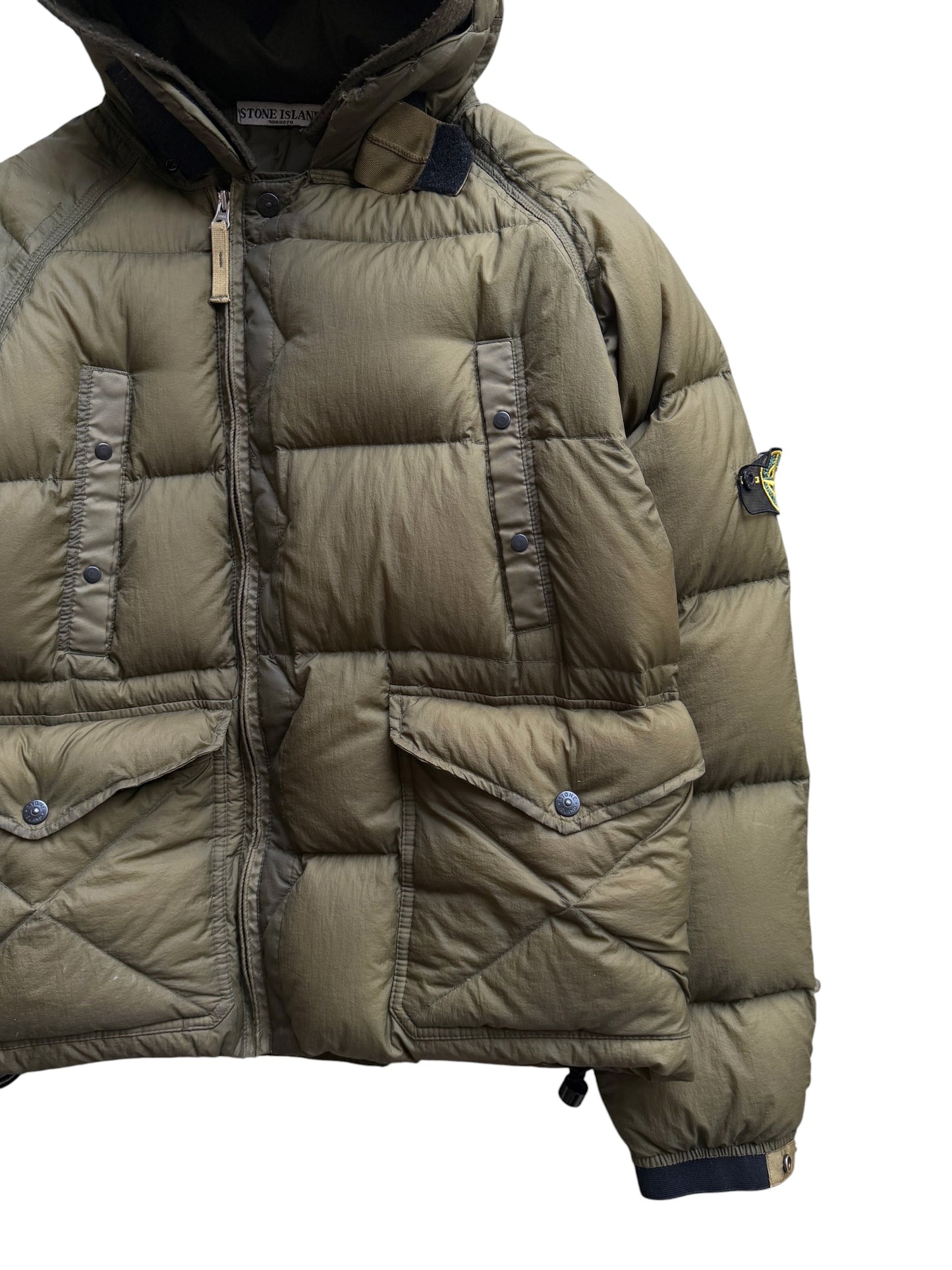 AW08' Stone Island Khaki Opaque Puffer Jacket