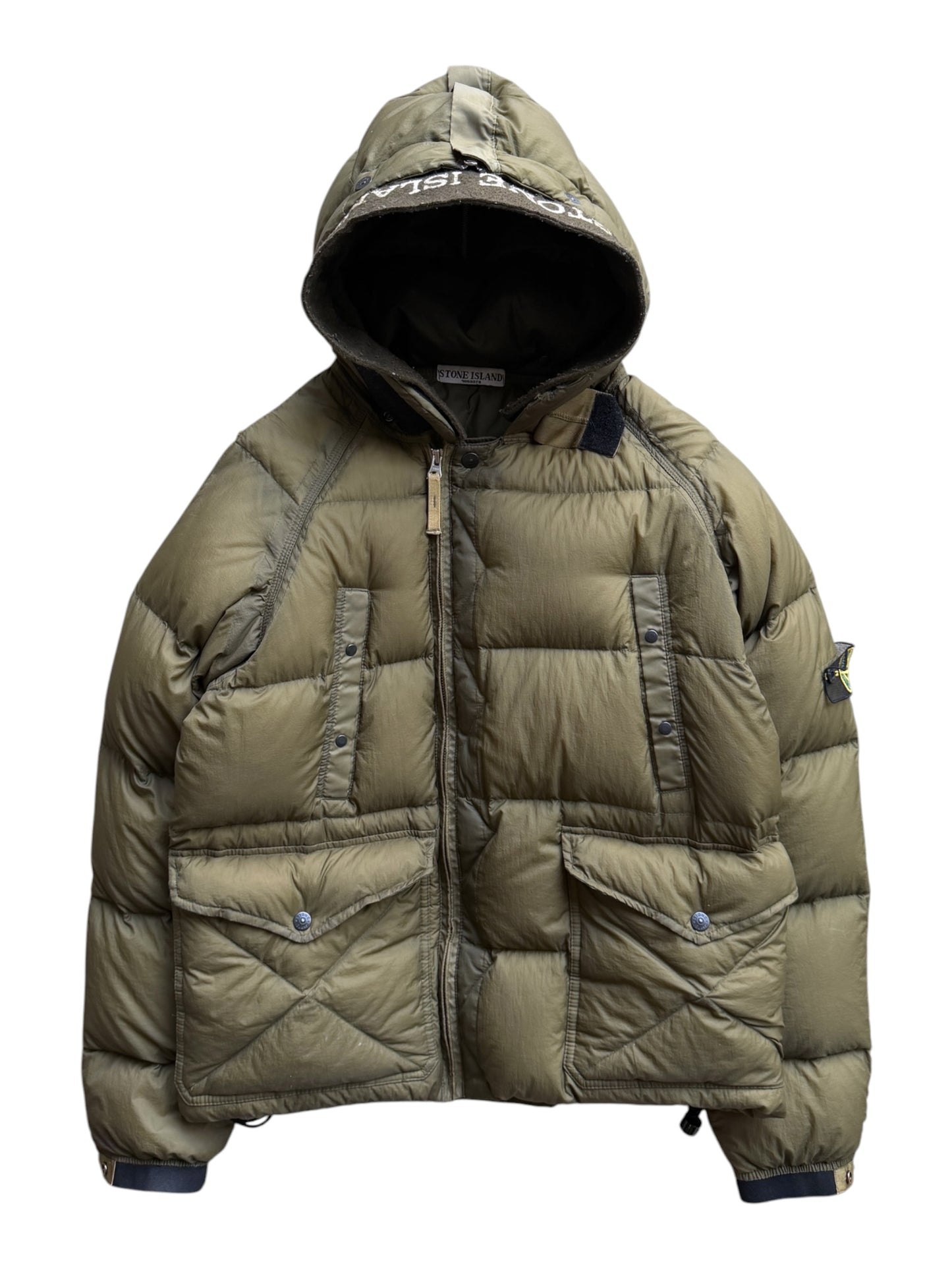 AW08' Stone Island Khaki Opaque Puffer Jacket