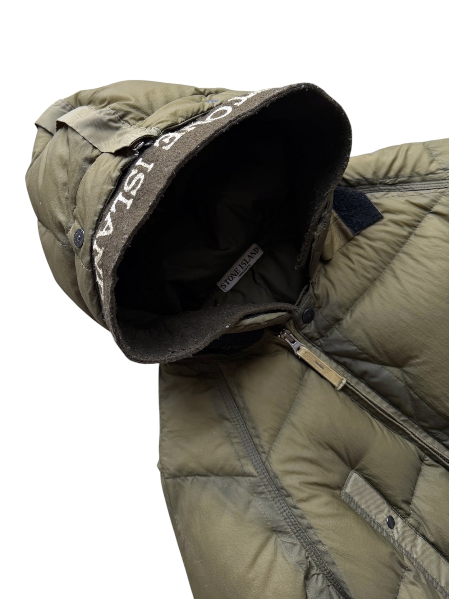 AW08' Stone Island Khaki Opaque Puffer Jacket