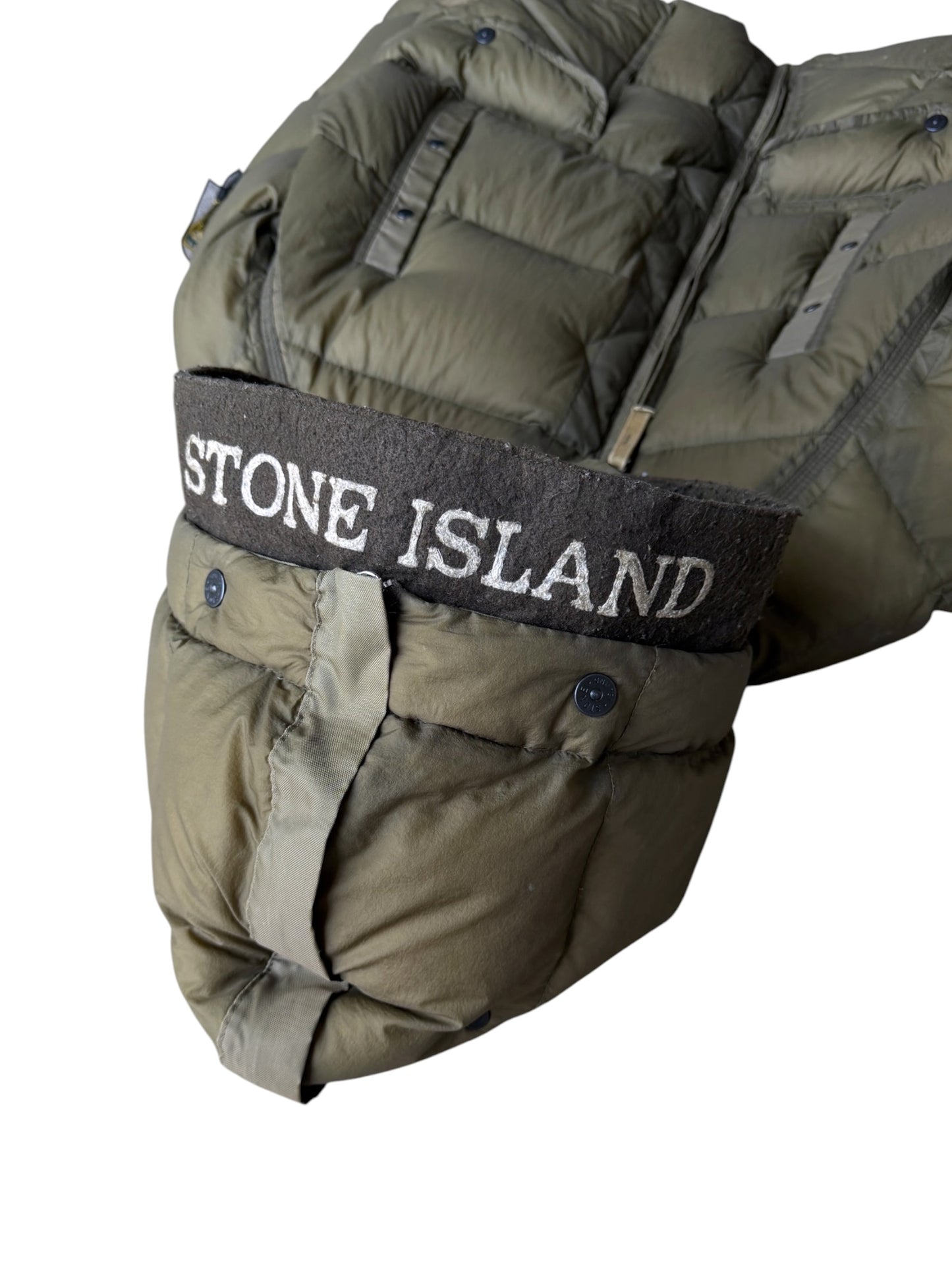 AW08' Stone Island Khaki Opaque Puffer Jacket