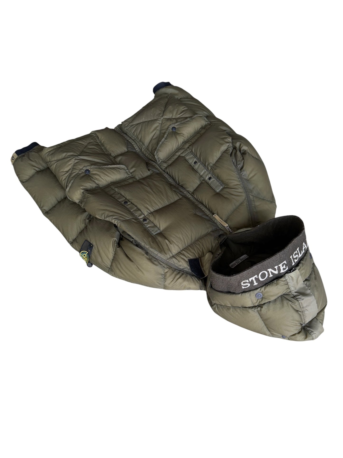 AW08' Stone Island Khaki Opaque Puffer Jacket