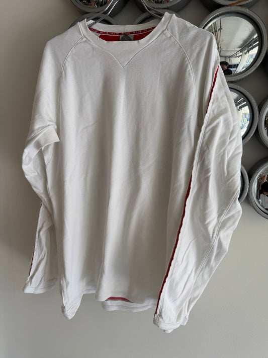 Nike White / Red Exposed Seam Crewneck