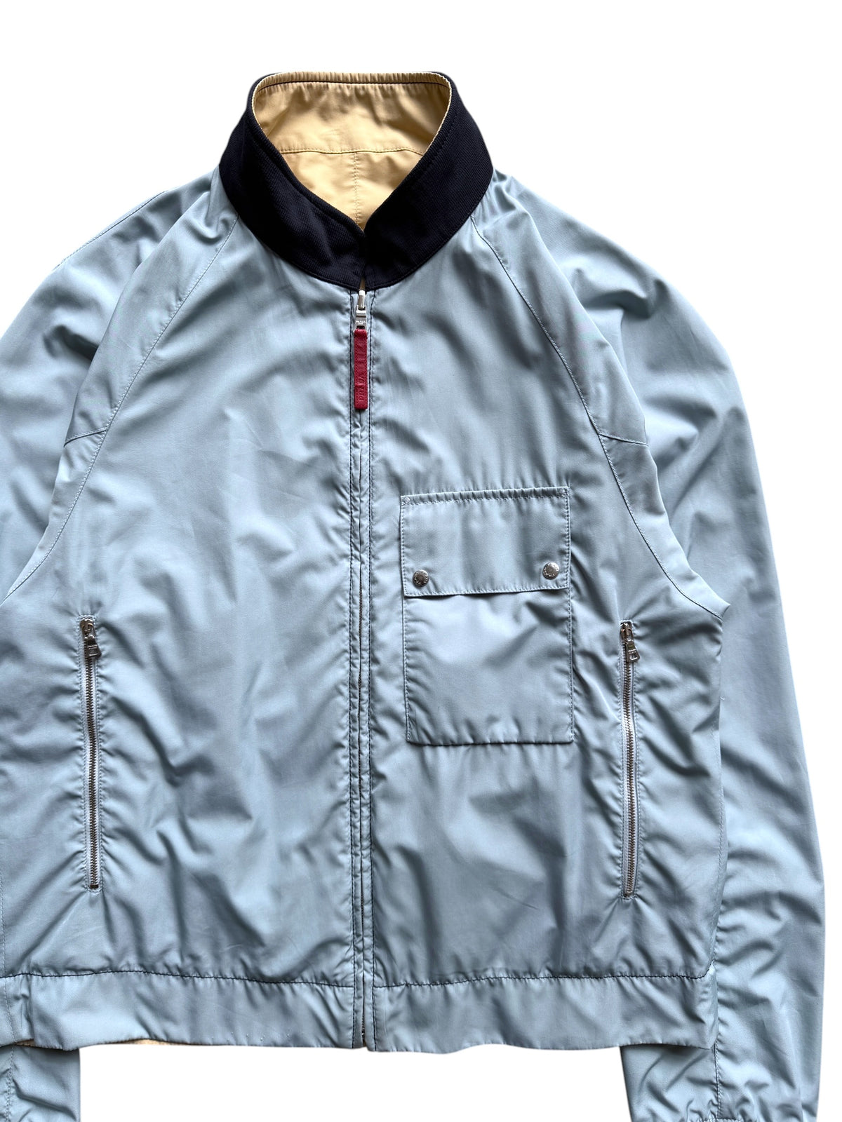 2000's Prada Baby Blue / Beige Reversible Jacket