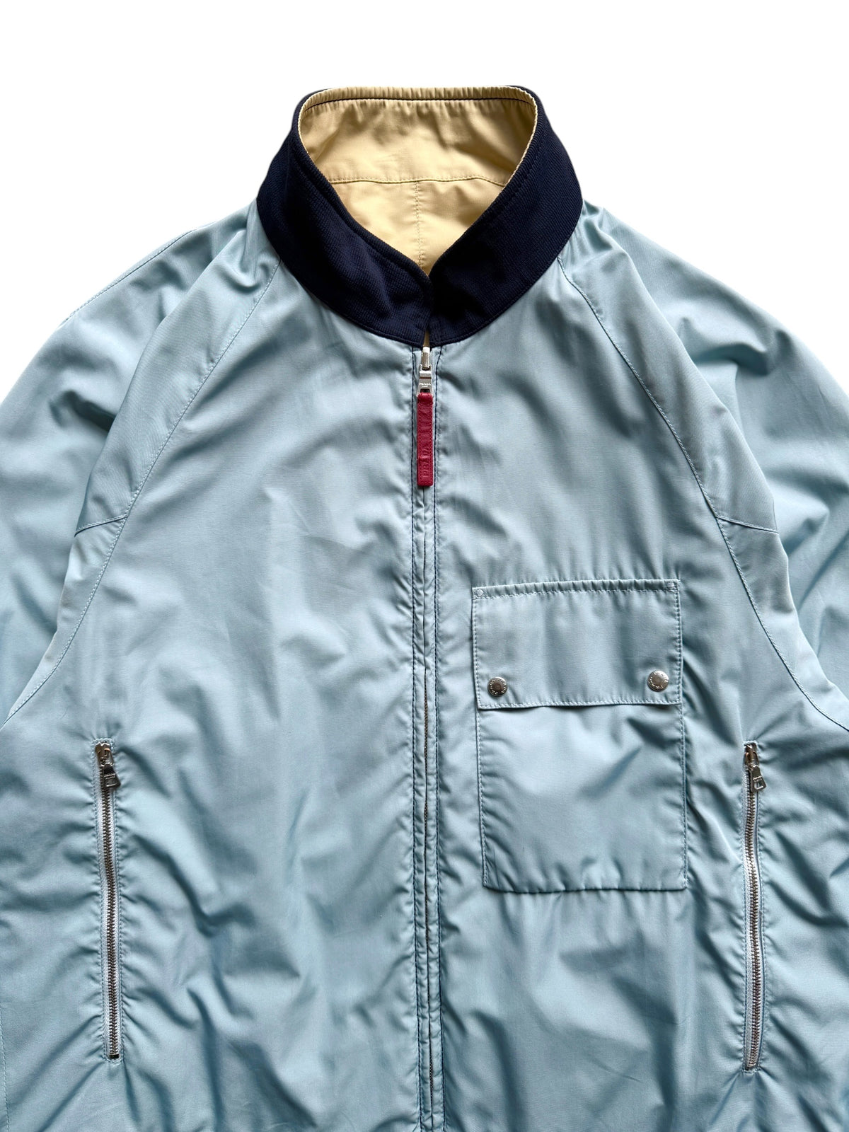 2000's Prada Baby Blue / Beige Reversible Jacket