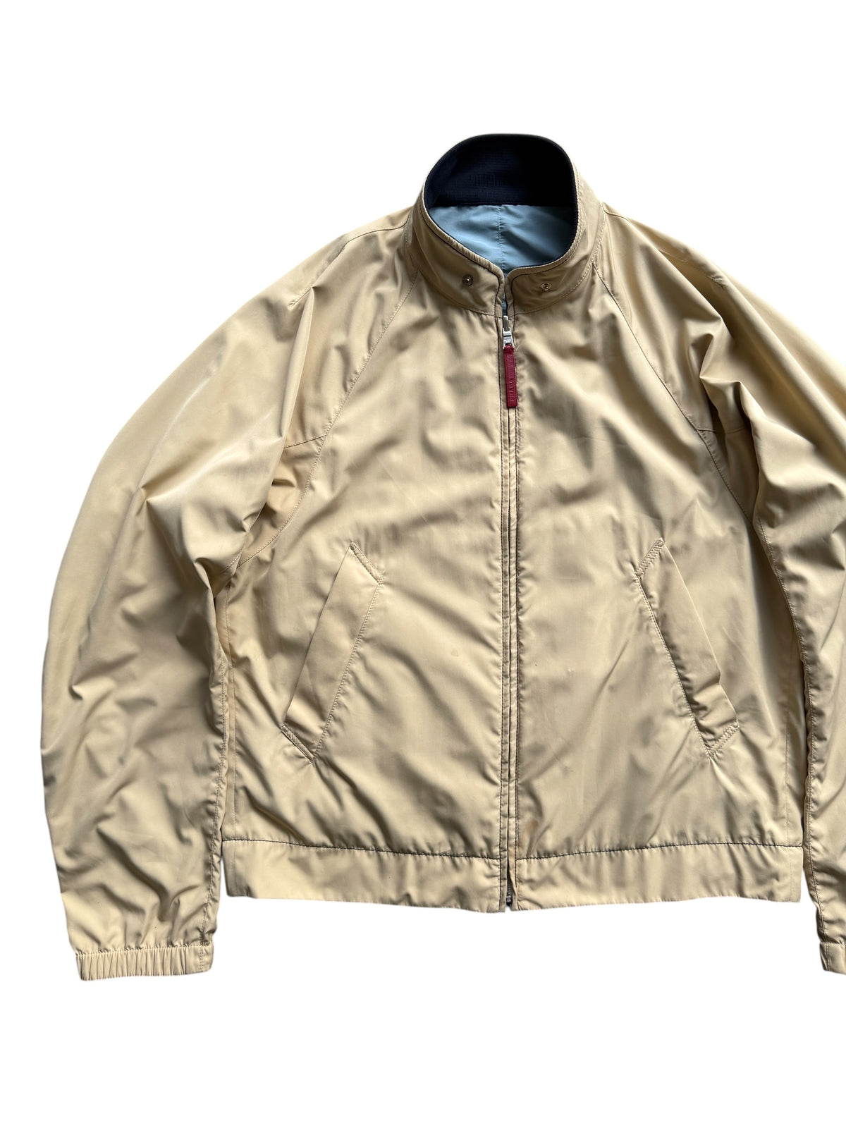 2000's Prada Baby Blue / Beige Reversible Jacket