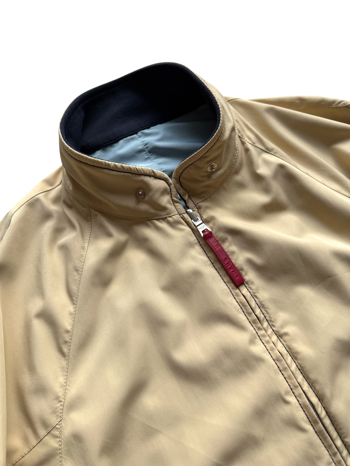 2000's Prada Baby Blue / Beige Reversible Jacket