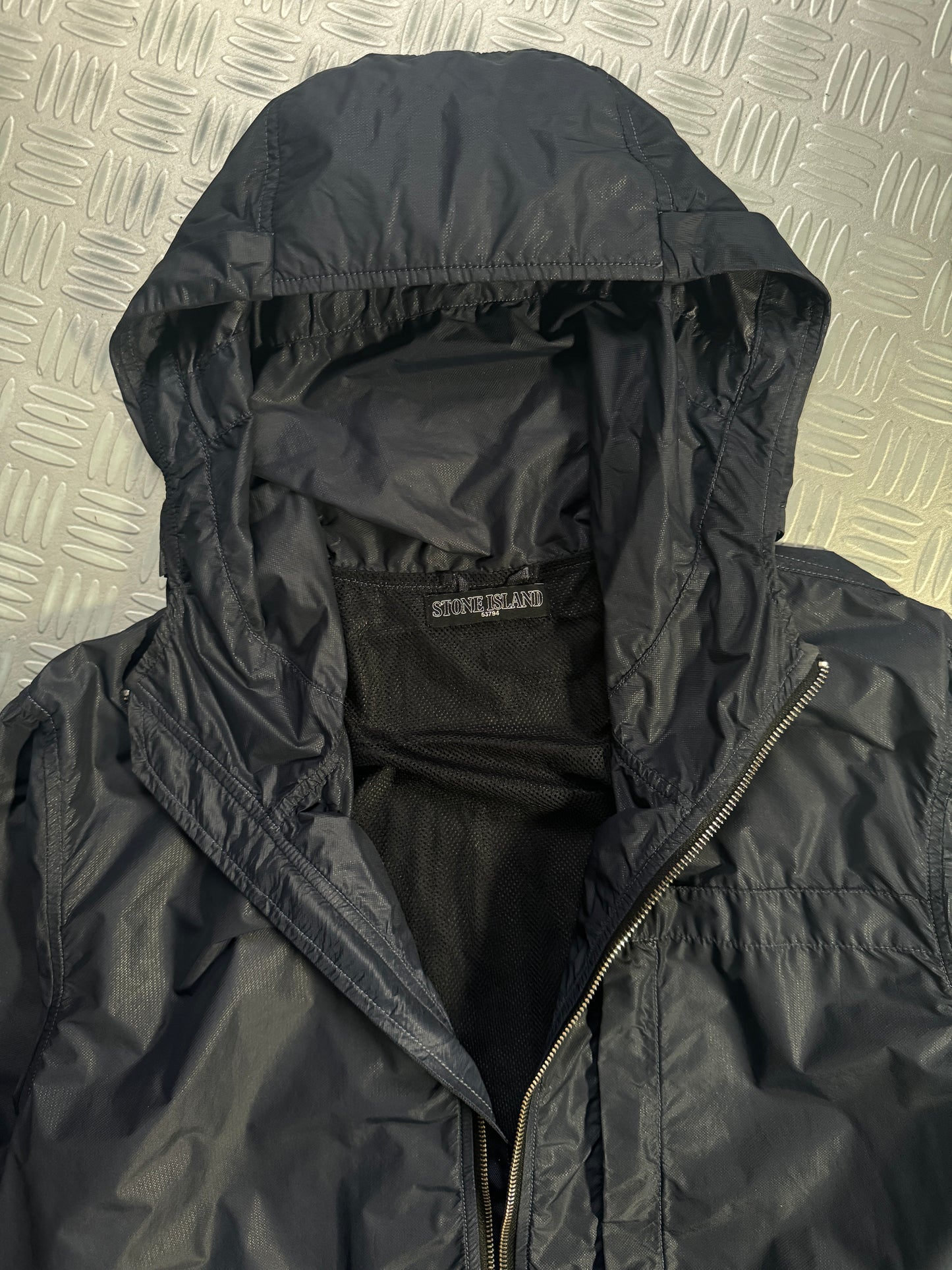 Stone Island Shadow Project Solo-R Midnight Navy Nylon Jacket - Large