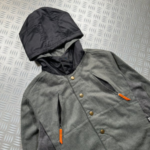 Marithé + François Girbaud Dual Front Zip Cropped Hooded Workwear Jacket - Medium