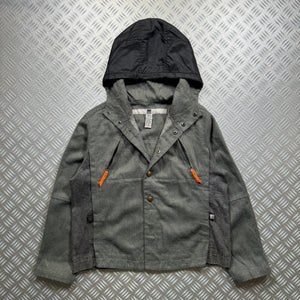 Marithé + François Girbaud Dual Front Zip Cropped Hooded Workwear Jacket - Medium