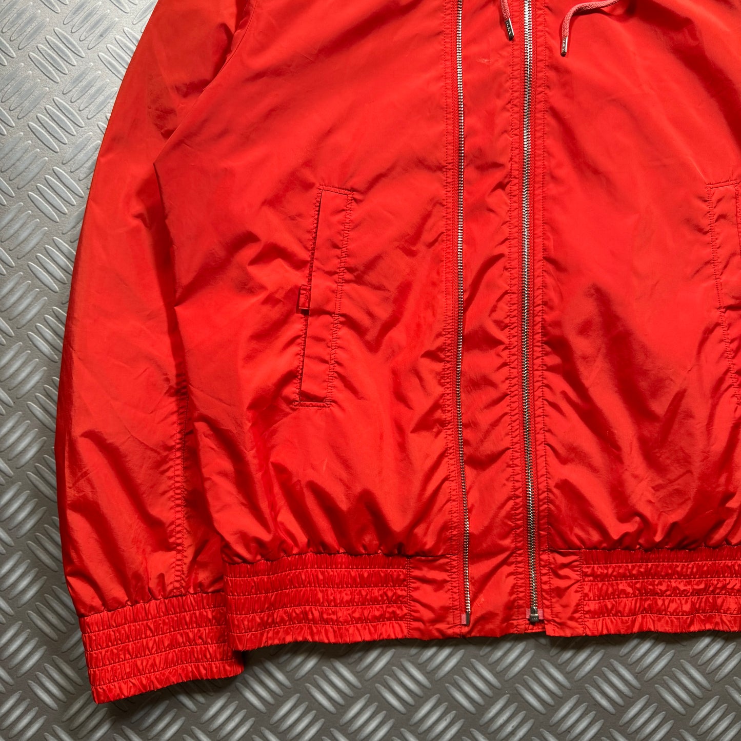 Neil Barrett Dual Front Zip Closure Nylon Orange Jacket