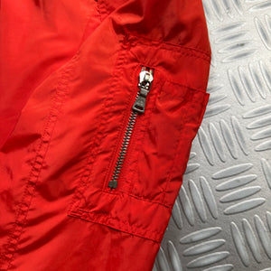 Neil Barrett Dual Front Zip Closure Nylon Orange Jacket - Medium