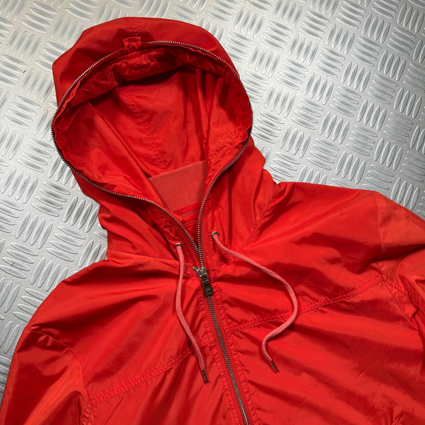 Neil Barrett Dual Front Zip Closure Nylon Orange Jacket