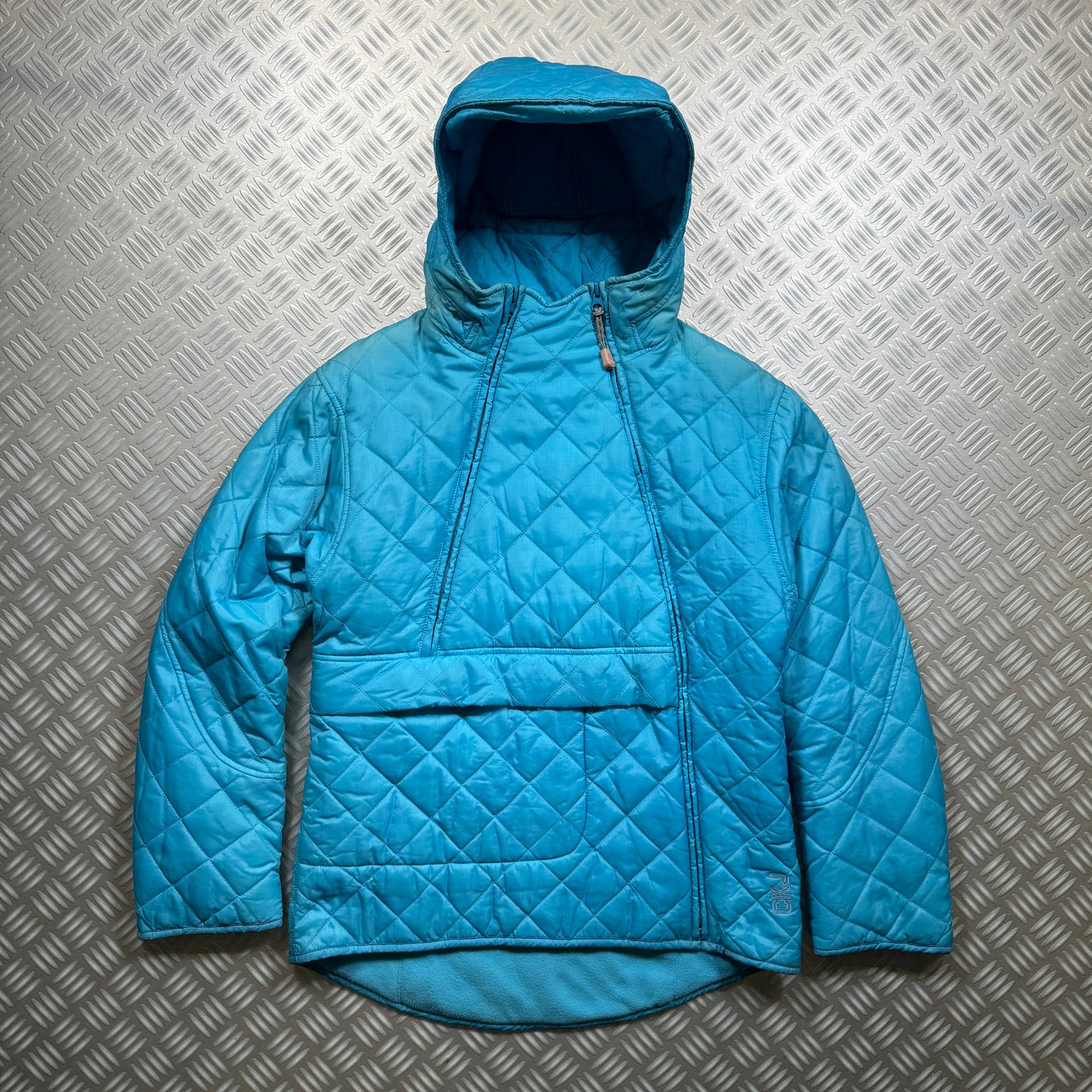 Calvin Klein Dual Front Zip Quilted Blue Jacket