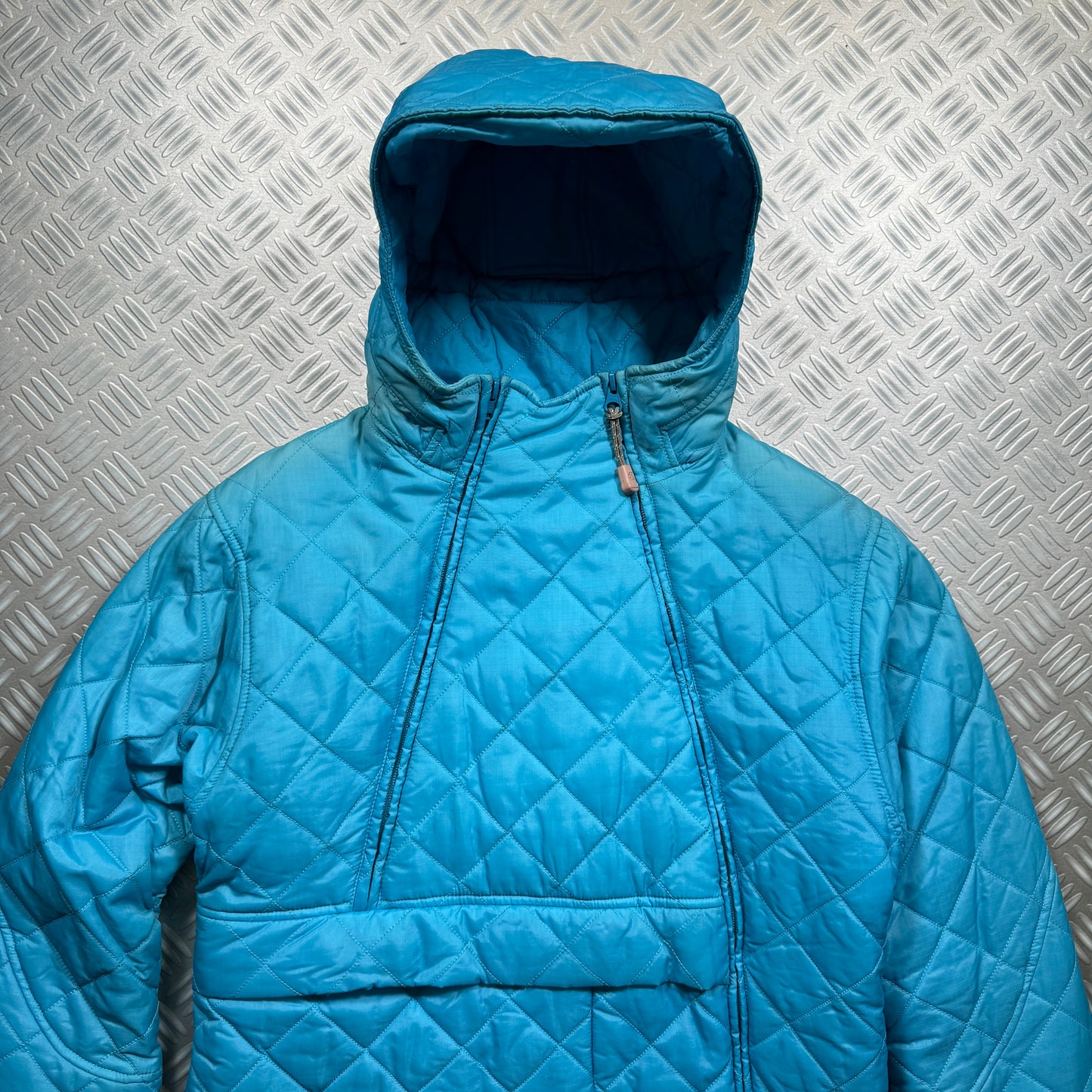 Calvin Klein Dual Front Zip Quilted Blue Jacket