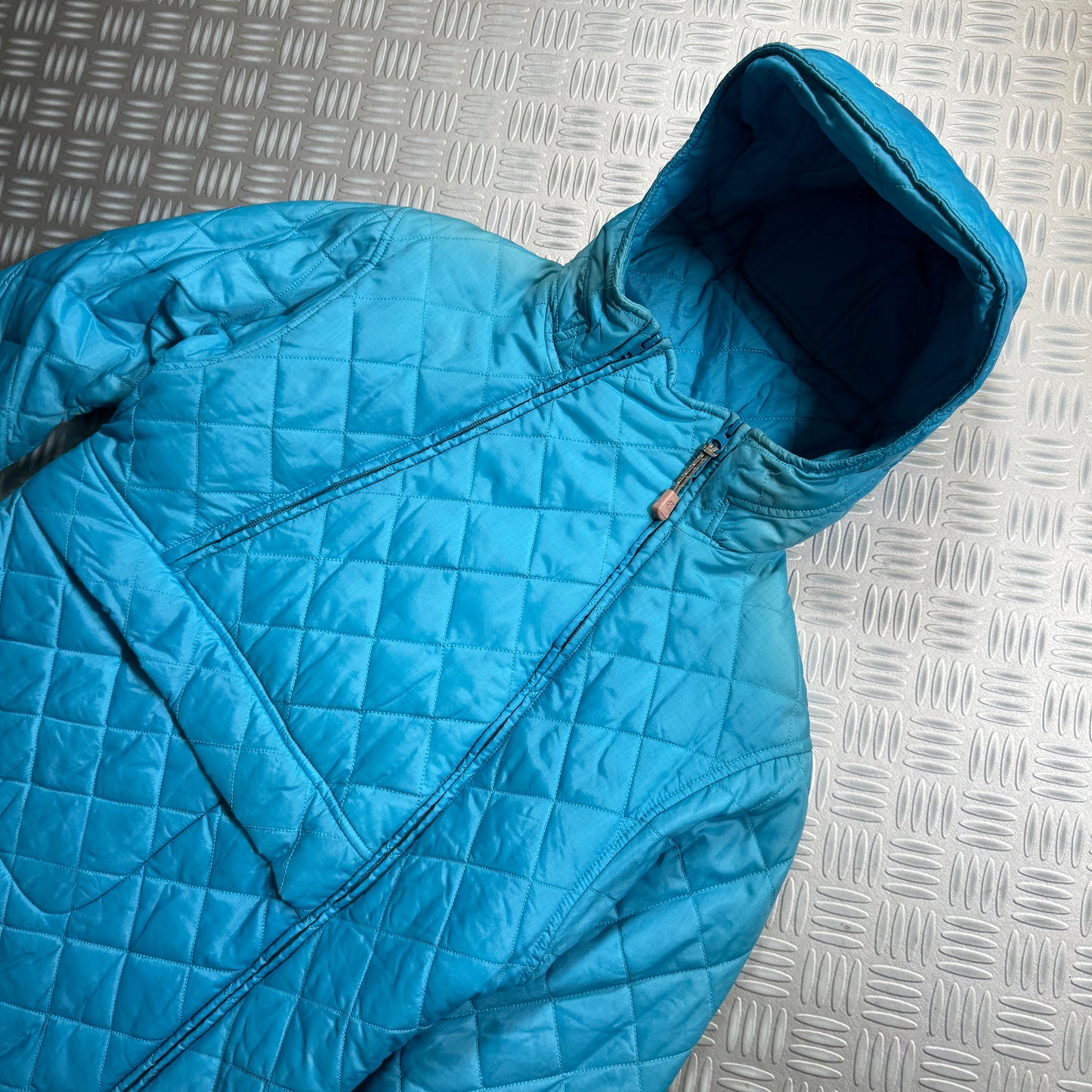 Calvin Klein Dual Front Zip Quilted Blue Jacket