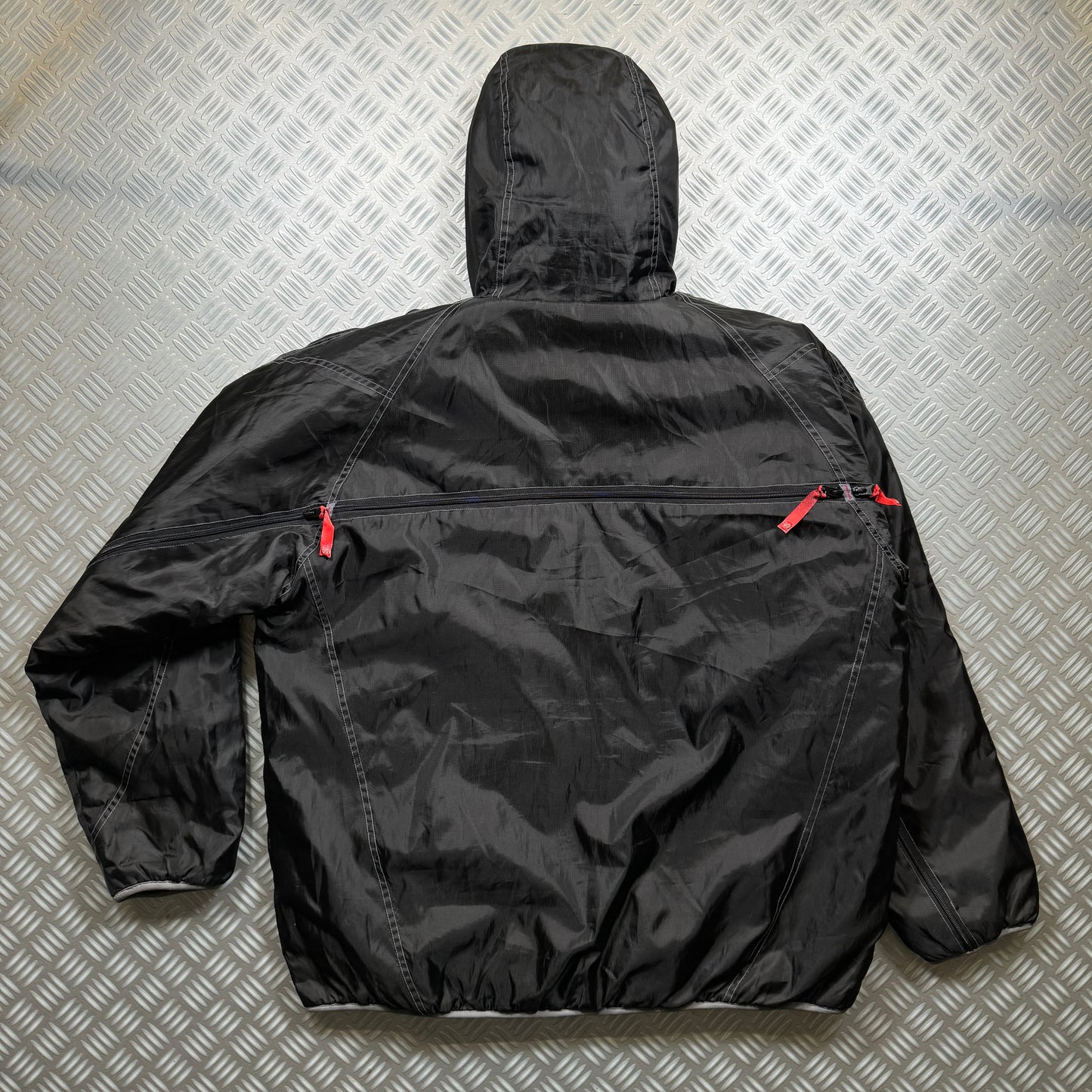 Adolfo Dominguez Nylon Multi-Zip Ventilated Black Jacket