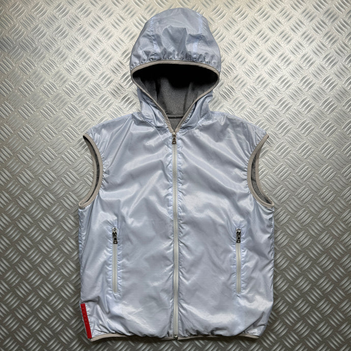 Early 2000's Prada Sport Reversible Nylon Hooded Vest - Small